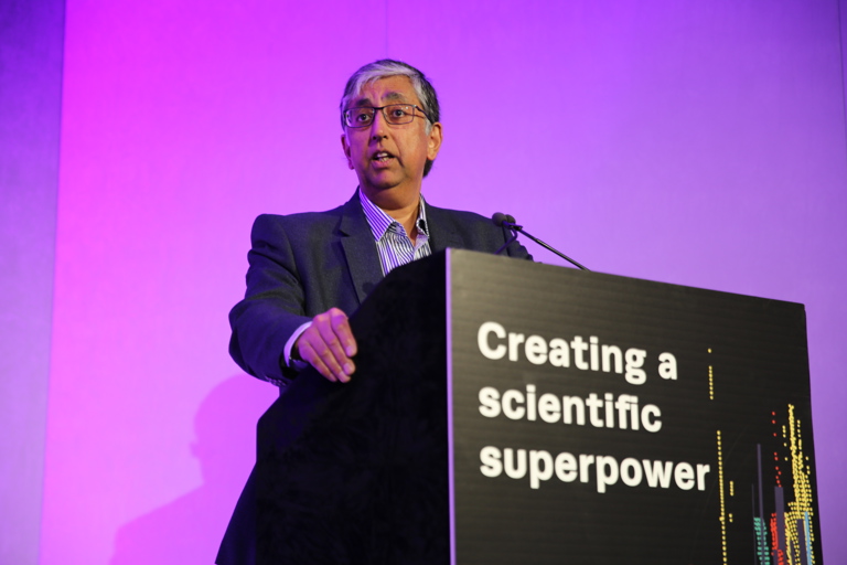 Chas Bountra, pro-vice chancellor for innovation, University of Oxford giving the opening keynote.JPG